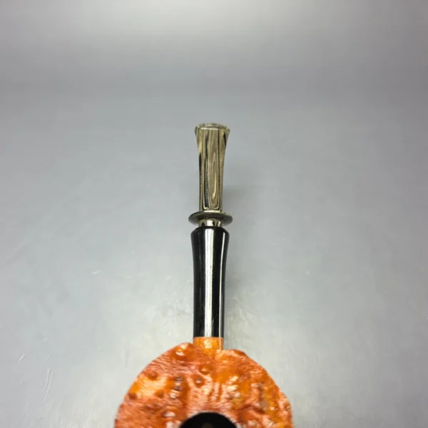 la Biota Sandblasted Ballerina Dublin w/ Horn Handmade Briar Pipe, New - Image 7