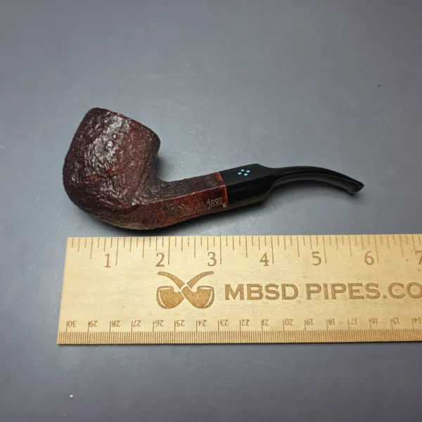 Sasieni 4 Dot Ruff Root Dark 5 Sandblasted Pot Estate Briar Pipe, English Estates - Image 8