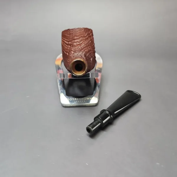 MBSD Briars by Piero Vitale Vintage Sandblasted Billiard w/ Zebrawood Briar Pipe, New - Image 13