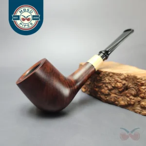 MBSD Briars by Vitale Sienna Contrast Smooth Billiard w/ Olivewood Briar Pipe, New
