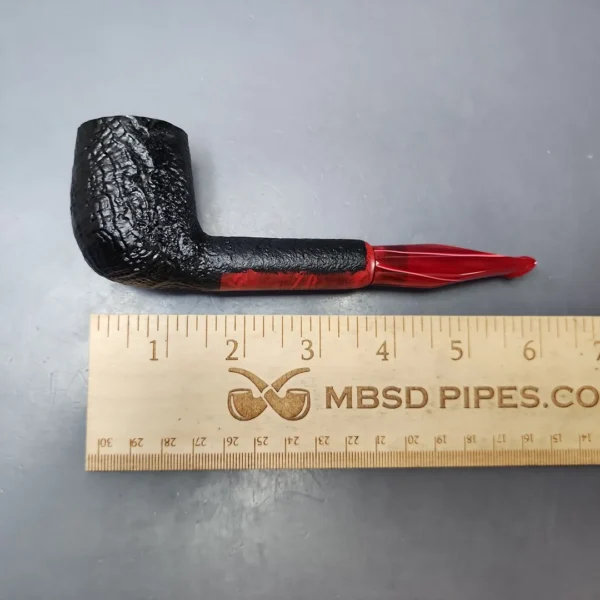 Cesare Barontini Vulcano 02 Partially Sandblasted Liverpool Estate Briar Pipe, Unsmoked, 9mm - Image 8