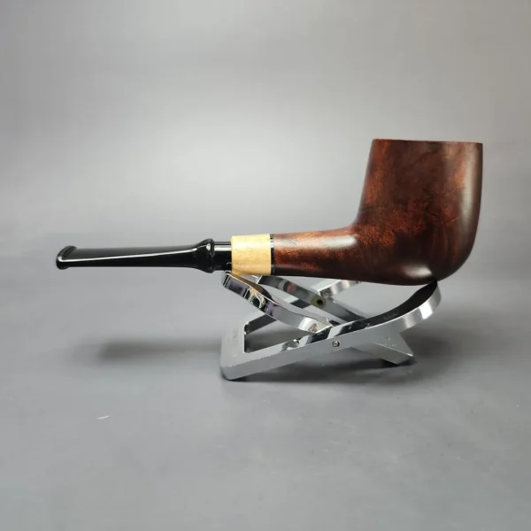 MBSD Briars by Vitale Sienna Contrast Smooth Billiard w/ Olivewood Briar Pipe, New - Image 7