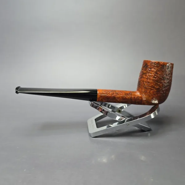 Wolff Pipes Midcentury Contrast Sandblasted Billiard Handmade Briar Pipe, New - Image 4