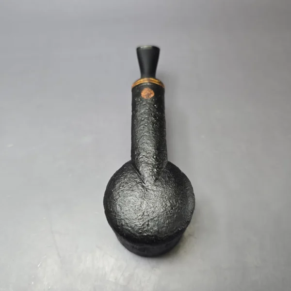 Piero Vitale Partially Sandblasted Pot (2 Star) w/ Hempwood Handmade Briar Pipe, New - Image 8