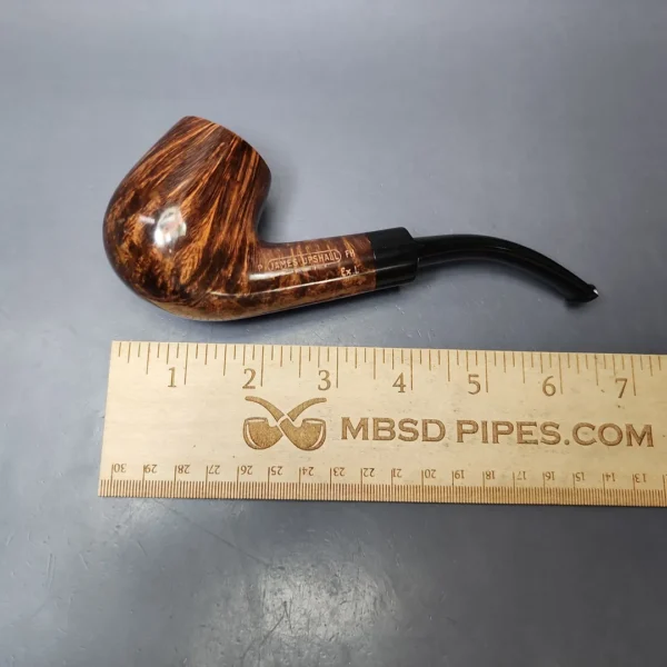 James Upshall P Grade EXL Smooth Bent Billiard Estate Briar Pipe, Unsmoked - Image 8