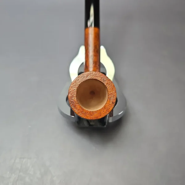 Wolff Pipes Midcentury Contrast Sandblasted Billiard Handmade Briar Pipe, New - Image 5