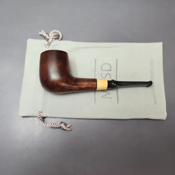 MBSD Briars by Vitale Sienna Contrast Smooth Billiard w/ Olivewood Briar Pipe, New - Image 11
