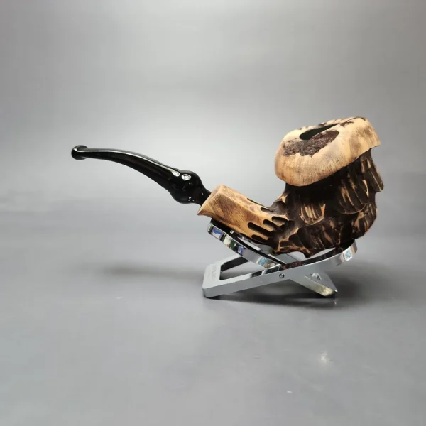 Nording Spruce Matte Partially Rusticated Freehand Estate Briar Pipe, Unsmoked - Image 7