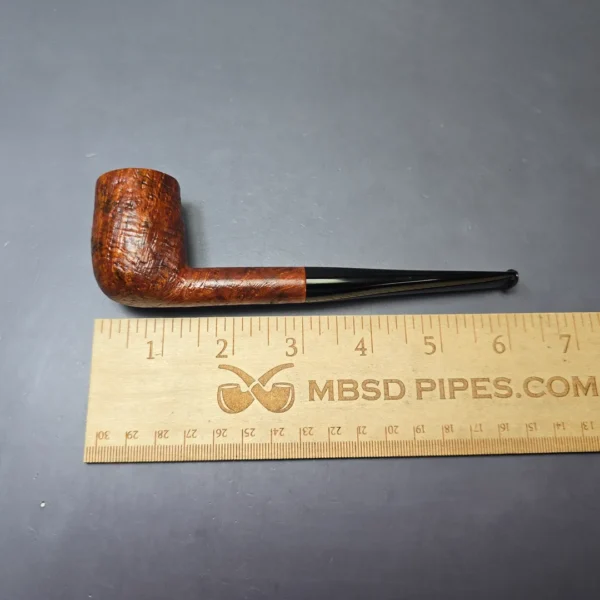 Wolff Pipes Midcentury Contrast Sandblasted Billiard Handmade Briar Pipe, New - Image 9
