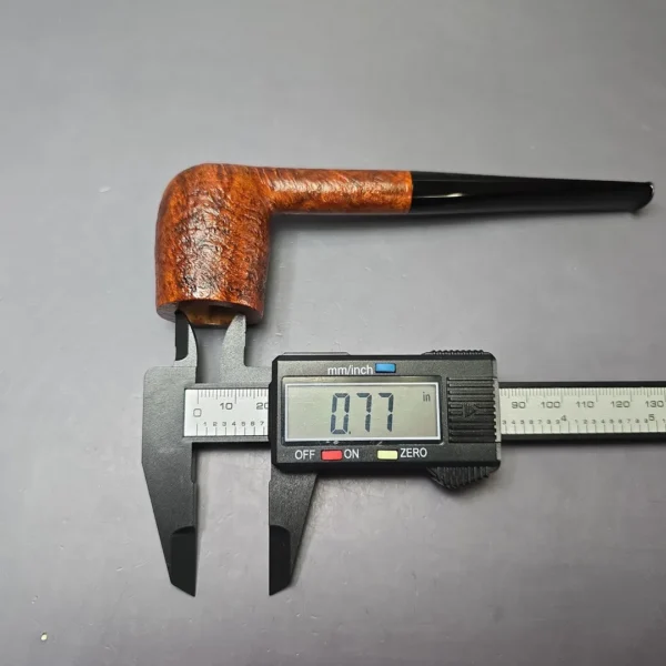 Wolff Pipes Midcentury Contrast Sandblasted Billiard Handmade Briar Pipe, New - Image 10