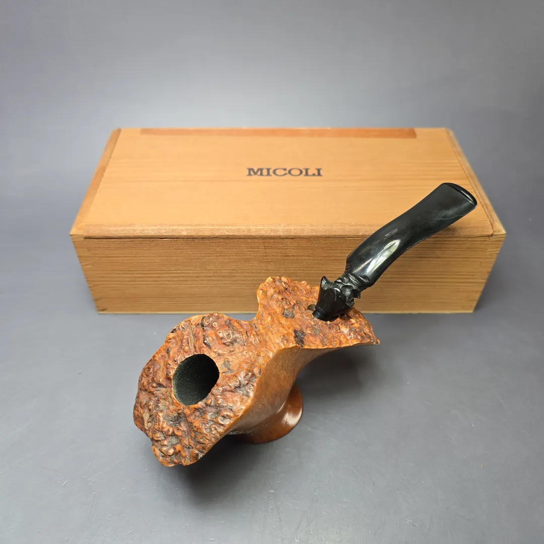 Micoli (Robert Burns) Smooth Freehand Sitter Estate Briar Pipe, Unsmoked - Image 2