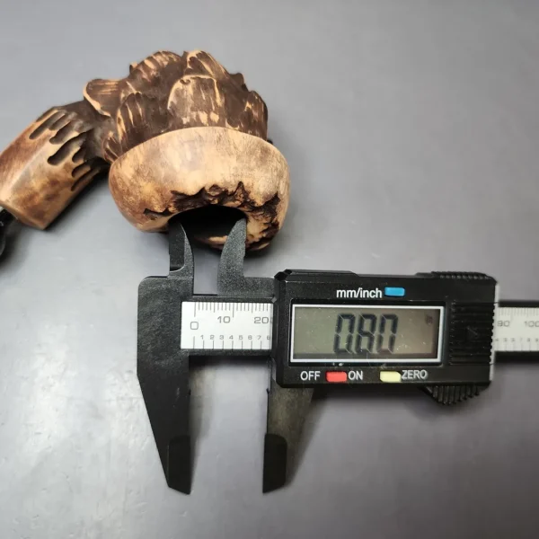 Nording Spruce Matte Partially Rusticated Freehand Estate Briar Pipe, Unsmoked - Image 9