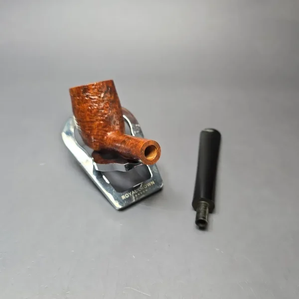 Wolff Pipes Midcentury Contrast Sandblasted Billiard Handmade Briar Pipe, New - Image 11