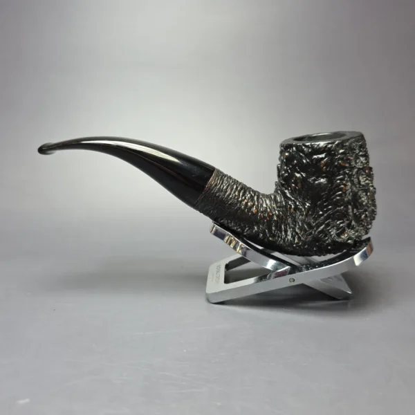 Savinelli Punto Oro Capri Root Briar 616 KS Rusticated Bent Billiard Estate Briar Pipe, Italian Estates - Image 4