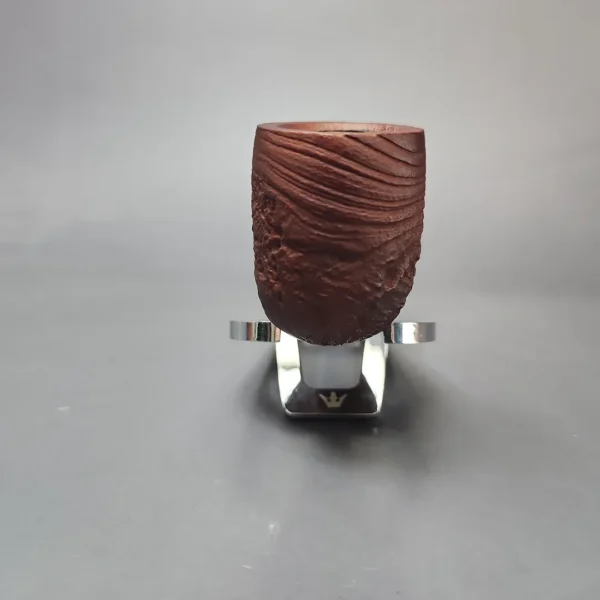 MBSD Briars by Piero Vitale Vintage Sandblasted Billiard w/ Boxwood Briar Pipe, New - Image 3