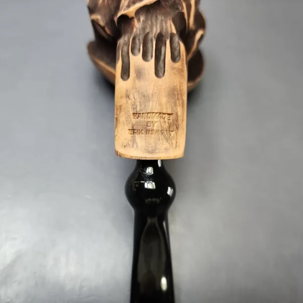 Nording Spruce Matte Partially Rusticated Freehand Estate Briar Pipe, Unsmoked - Image 10