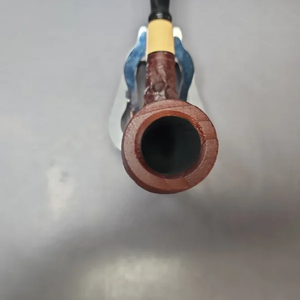 MBSD Briars by Piero Vitale Vintage Sandblasted Billiard w/ Boxwood Briar Pipe, New - Image 4