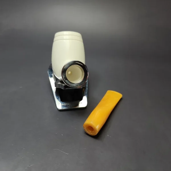 MBSD Meerschaum Silver Stack Billiard Reverse Calabash Block Meerschaum Pipe, New - Image 10