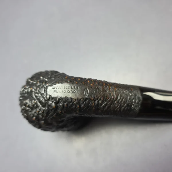 Savinelli Punto Oro Capri Root Briar 616 KS Rusticated Bent Billiard Estate Briar Pipe, Italian Estates - Image 8