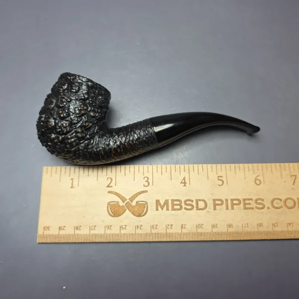 Savinelli Punto Oro Capri Root Briar 616 KS Rusticated Bent Billiard Estate Briar Pipe, Italian Estates - Image 9