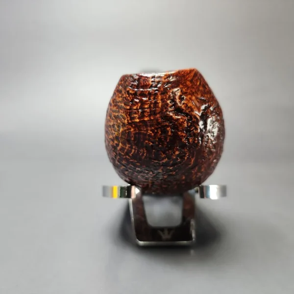 Molina Caporale Sandblasted Egg w/ Olivewood Estate Briar Pipe, 9mm - Image 3