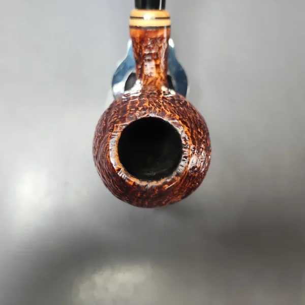 Molina Caporale Sandblasted Egg w/ Olivewood Estate Briar Pipe, 9mm - Image 4