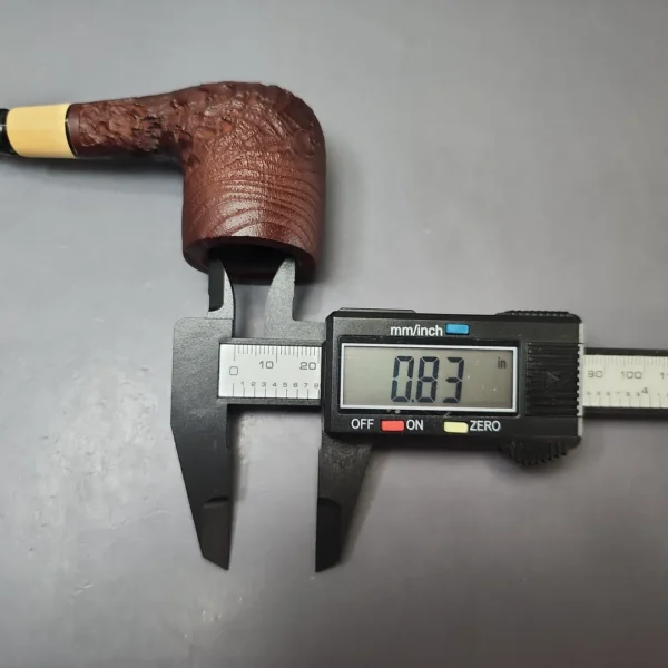 MBSD Briars by Piero Vitale Vintage Sandblasted Billiard w/ Boxwood Briar Pipe, New - Image 9