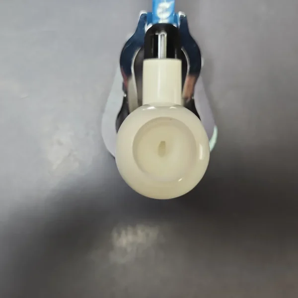 Smooth Egg w/ Blue Stem & Case Estate Block Meerschaum Pipe, Unsmoked - Image 5