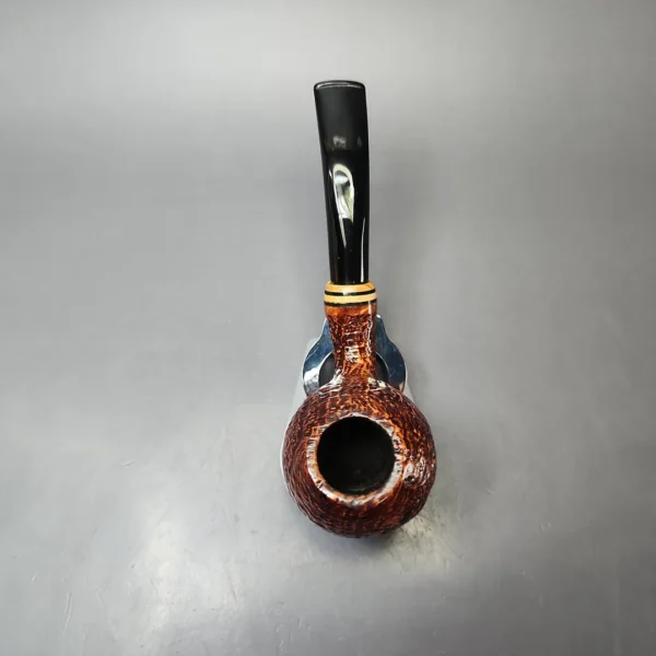 Molina Caporale Sandblasted Egg w/ Olivewood Estate Briar Pipe, 9mm - Image 6