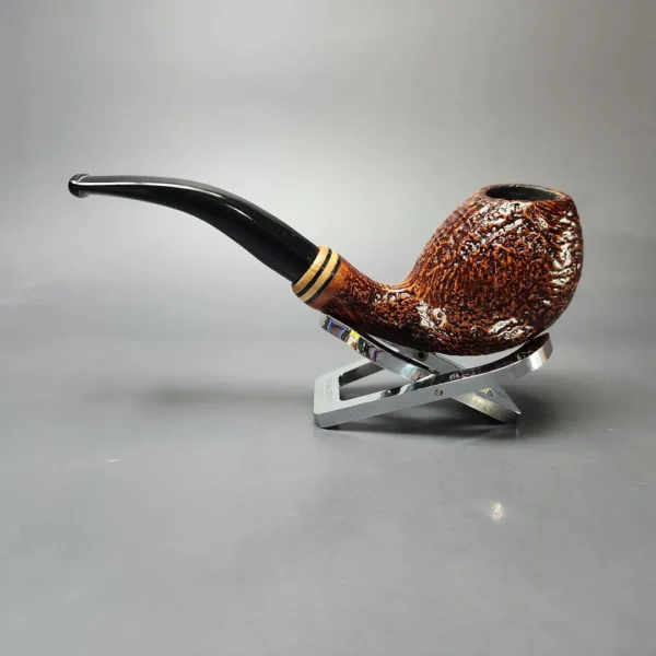 Molina Caporale Sandblasted Egg w/ Olivewood Estate Briar Pipe, 9mm - Image 7