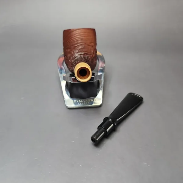 MBSD Briars by Piero Vitale Vintage Sandblasted Billiard w/ Boxwood Briar Pipe, New - Image 12