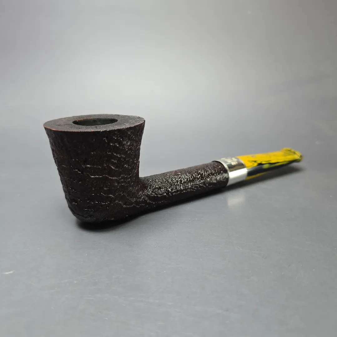 Ashton 2021 Brindle XXX Sandblasted Dublin w/ Silver Estate Briar Pipe, English Estates - Image 2