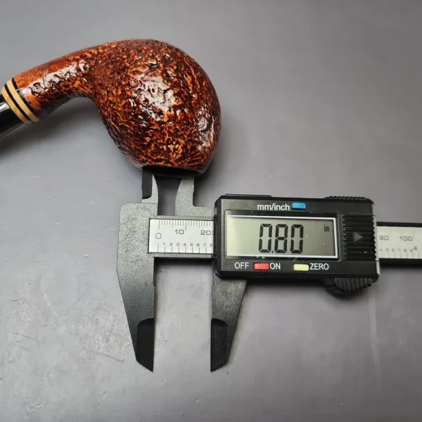 Molina Caporale Sandblasted Egg w/ Olivewood Estate Briar Pipe, 9mm - Image 9