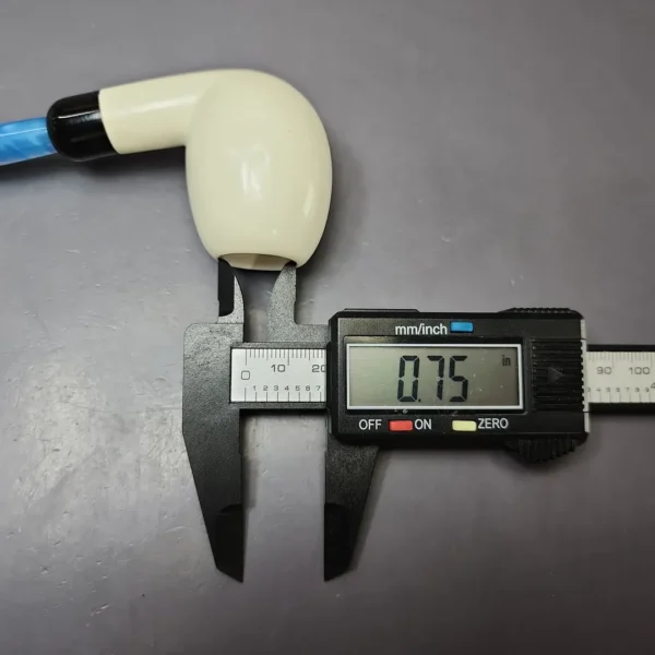 Smooth Egg w/ Blue Stem & Case Estate Block Meerschaum Pipe, Unsmoked - Image 10