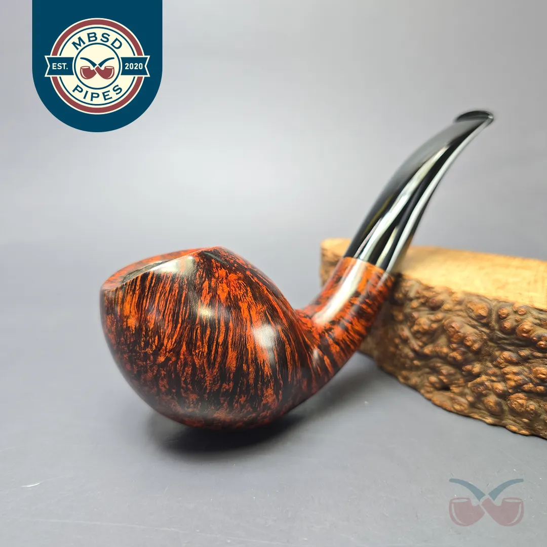 Herriot Pipes Smooth Asymmetric Egg Handmade Briar Pipe, New