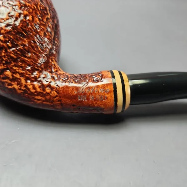 Molina Caporale Sandblasted Egg w/ Olivewood Estate Briar Pipe, 9mm - Image 10