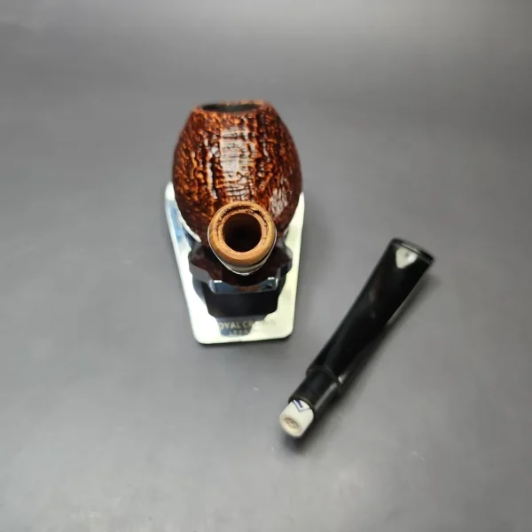 Molina Caporale Sandblasted Egg w/ Olivewood Estate Briar Pipe, 9mm - Image 11