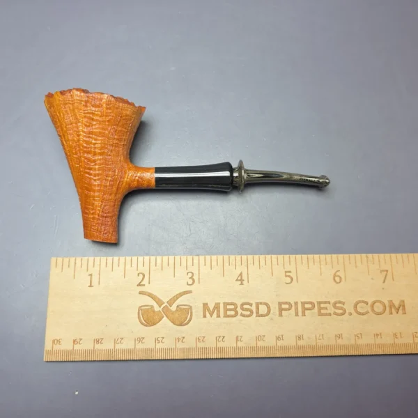 la Biota Sandblasted Ballerina Dublin w/ Horn Handmade Briar Pipe, New - Image 10