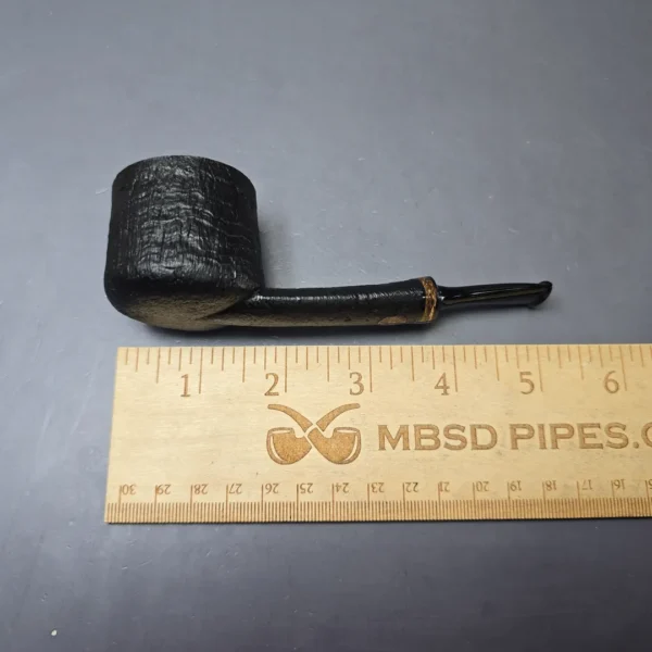 Piero Vitale Partially Sandblasted Pot (2 Star) w/ Hempwood Handmade Briar Pipe, New - Image 10