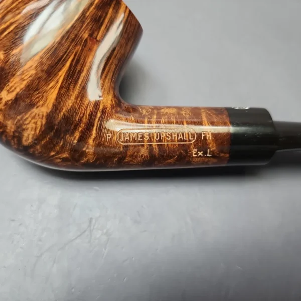 James Upshall P Grade EXL Smooth Bent Billiard Estate Briar Pipe, Unsmoked - Image 10