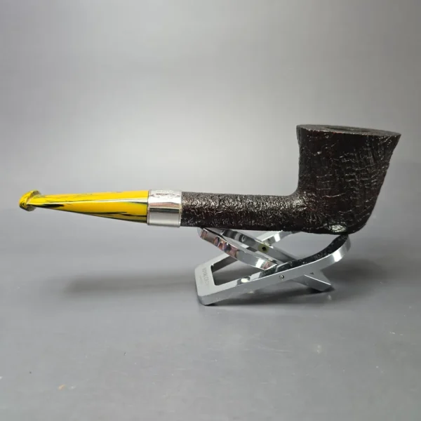Ashton 2021 Brindle XXX Sandblasted Dublin w/ Silver Estate Briar Pipe, English Estates - Image 6