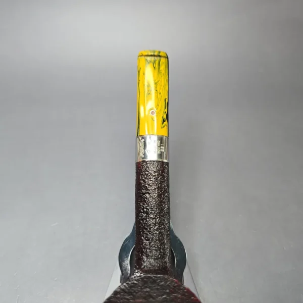 Ashton 2021 Brindle XXX Sandblasted Dublin w/ Silver Estate Briar Pipe, English Estates - Image 9