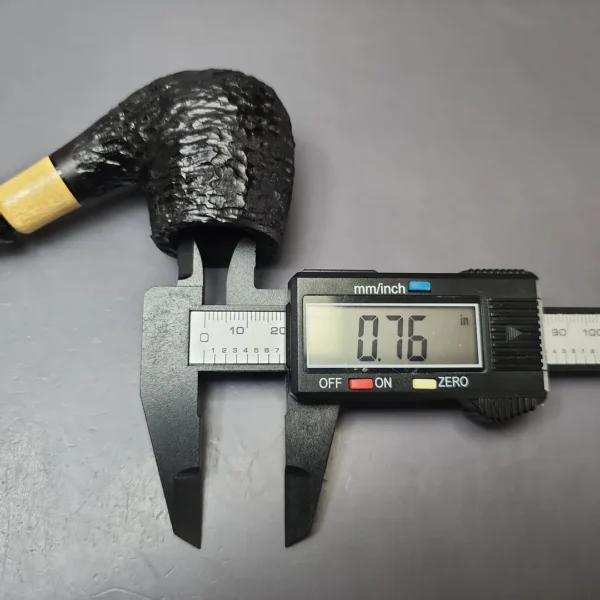 MBSD Briars by Piero Vitale Black Rusticated Brandy w/ Boxwood Briar Pipe, New - Image 10