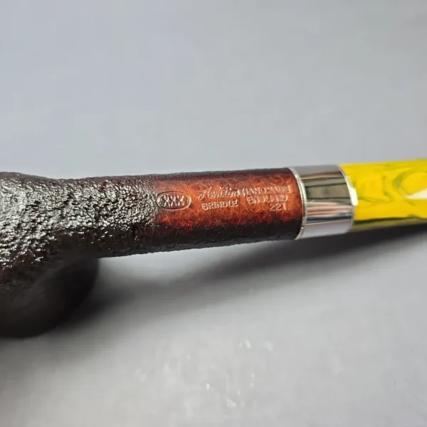 Ashton 2021 Brindle XXX Sandblasted Dublin w/ Silver Estate Briar Pipe, English Estates - Image 12
