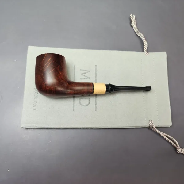 MBSD Briars by Vitale Sienna Contrast Smooth Billiard w/ Boxwood Briar Pipe, New - Image 11
