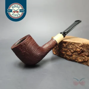 MBSD Briars by Piero Vitale Vintage Sandblasted Billiard w/ Boxwood Briar Pipe, New