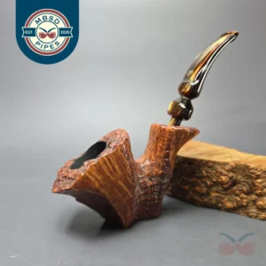 Preben Holm Fancy Sandblast Freehand Sitter Estate Briar Pipe, Danish Estates