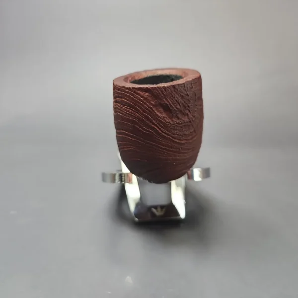 MBSD Briars by Piero Vitale Vintage Sandblasted Billiard w/ Boxwood Briar Pipe, New - Image 3