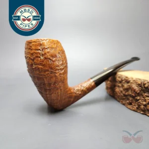 SON (Skovbo & Nording, 1950s-60s) Sandblasted Stack Estate Briar Pipe, Danish Estates