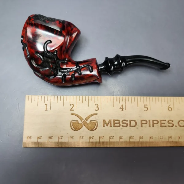 Nording Fantasy Partially Rusticated Freehand Estate Briar Pipe, Unsmoked - Image 8